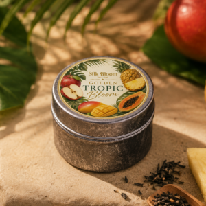 golden tropic bloom tin