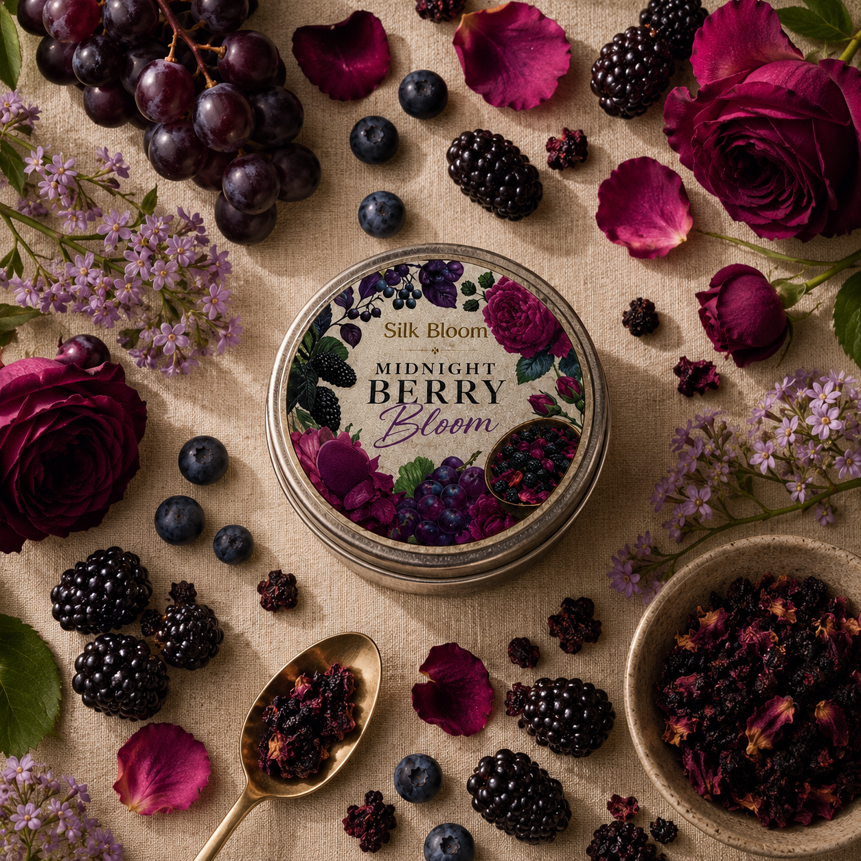 SilkBloom Midnight Berry Bloom Discovery Tea Collection. - Image 5