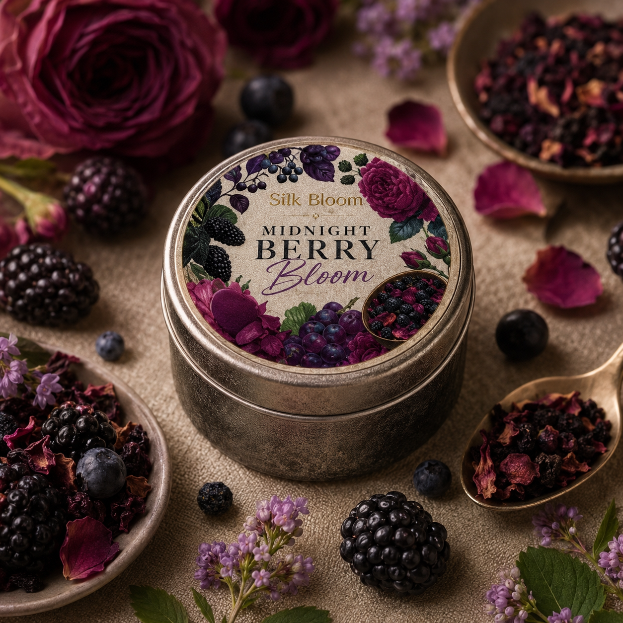 SilkBloom Midnight Berry Bloom Discovery Tea Collection. - Image 4